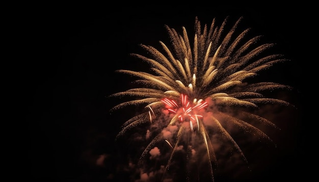 Foto gratuita fuegos artificiales multicolores explotando en una celebración vibrante generada por ia