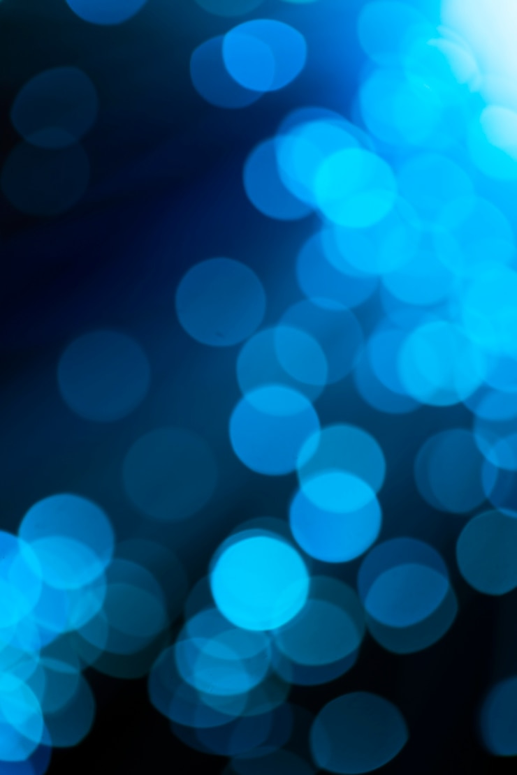 Foto gratuito fuera de enfoque luces de fibra óptica azul