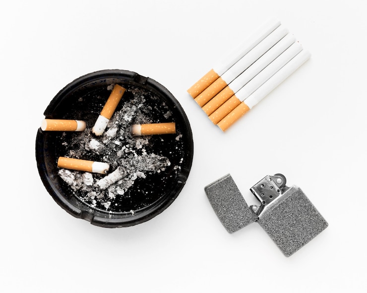 Foto gratuito fumar es un mensaje poco saludable