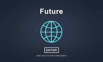 Foto gratuita futuro concepto global de tecnología en línea