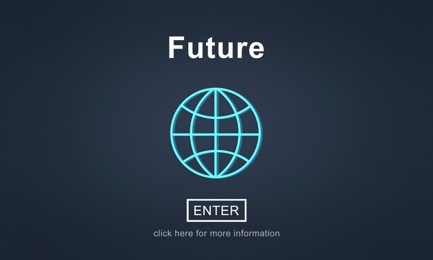 Futuro concepto global de tecnología en línea
