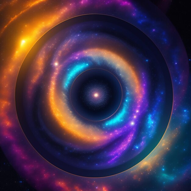 Una galaxia con un anillo que dice "galaxia" en él