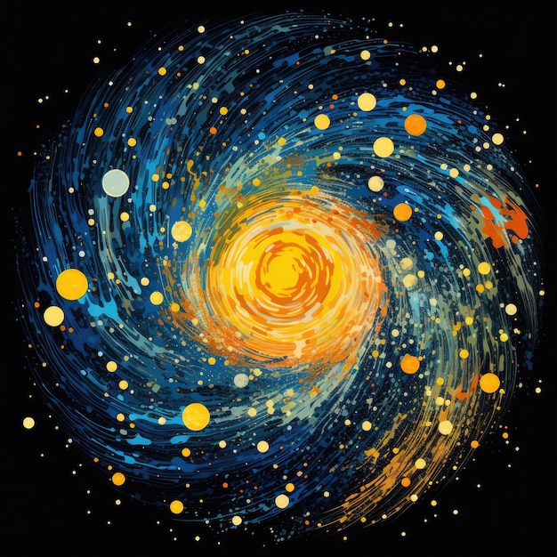 Foto gratuita la galaxia del arte digital