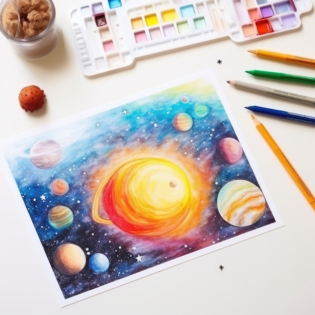 Foto gratuita la galaxia del arte digital