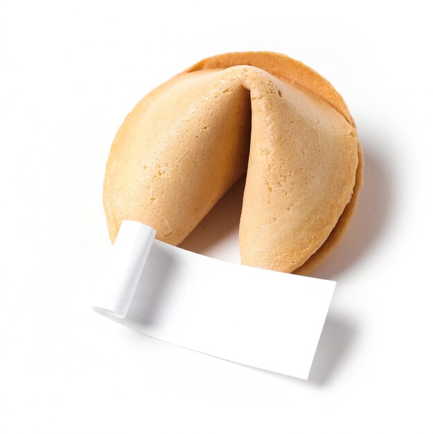 Galleta de la fortuna con papel