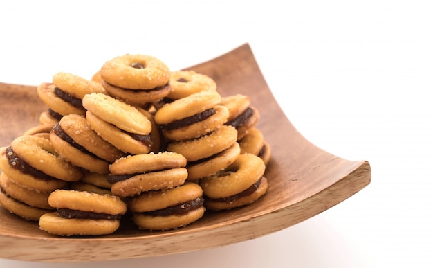 Galleta con mermelada de piña