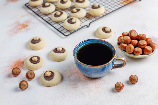 Galletas de avellana con avellanas