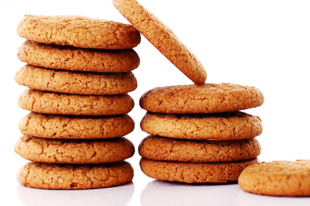 Foto gratuita galletas de avena frescas y sabrosas