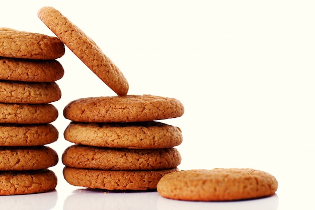 Foto gratuita galletas de avena frescas y sabrosas