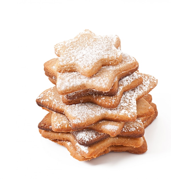 Galletas caseras espolvoreadas con azúcar en polvo