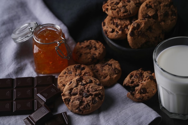 Galletas de chocolate con chispas de chocolate