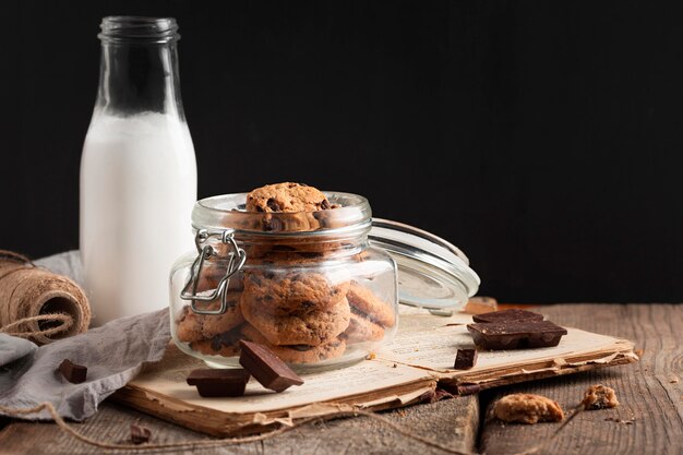 Galletas de chocolate de primer plano