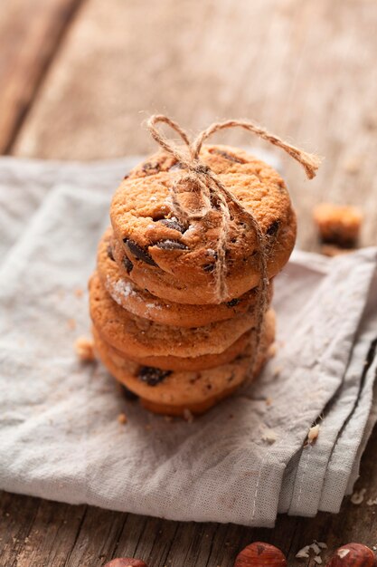 Galletas de chocolate de primer plano