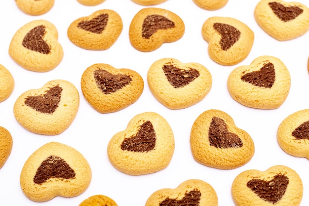 Galletas del día de San Valentín con forma de corazón