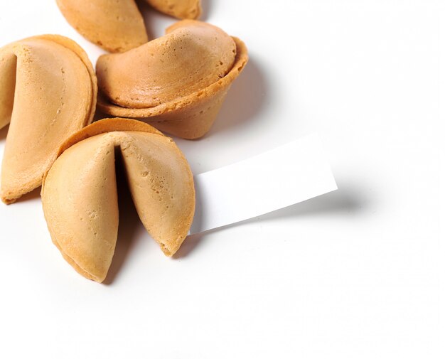 Galletas de la fortuna con papel