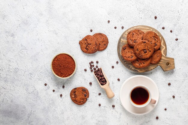 Galletas sin gluten con chispas de chocolate.