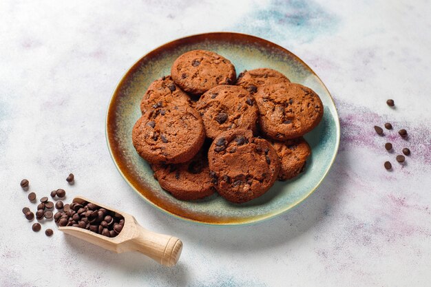 Galletas sin gluten con chispas de chocolate.