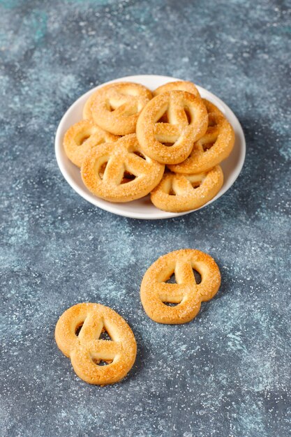 Galletas de mantequilla danesas.