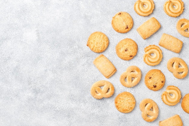 Galletas de mantequilla danesas.