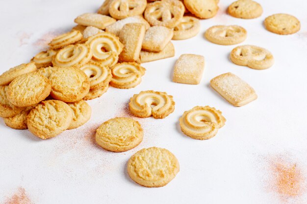 Galletas de mantequilla danesas.