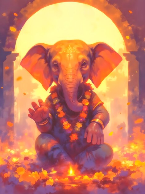 Ganesha blessing: a divine encounter