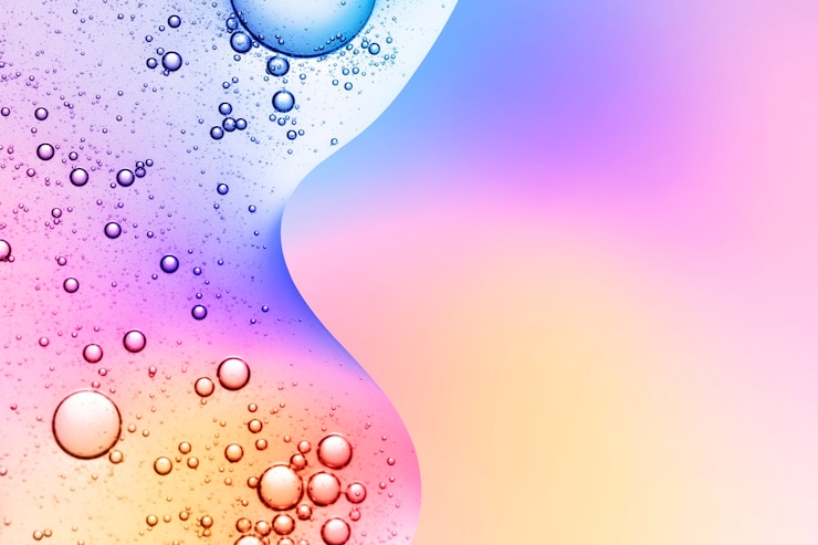 Photo Gratis gelembung minyak gradien abstrak di wallpaper air
