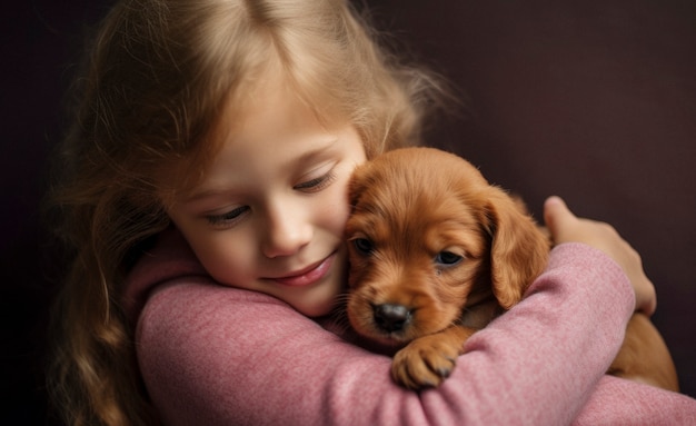 Foto gratuita gente abrazando a su mascota en honor a la celebración del día de los abrazos