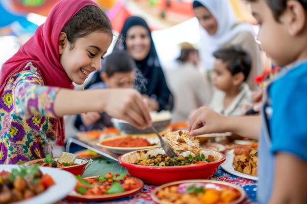 Foto gratuita la gente en la celebración del ramadán