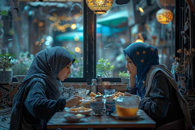 Gente celebrando el Ramadán juntos