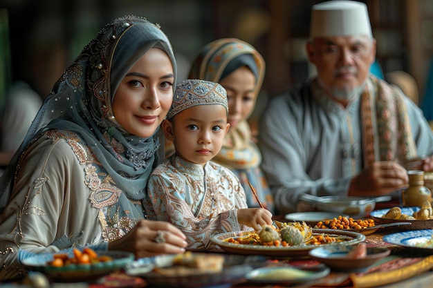 Foto gratuita gente celebrando el ramadán juntos