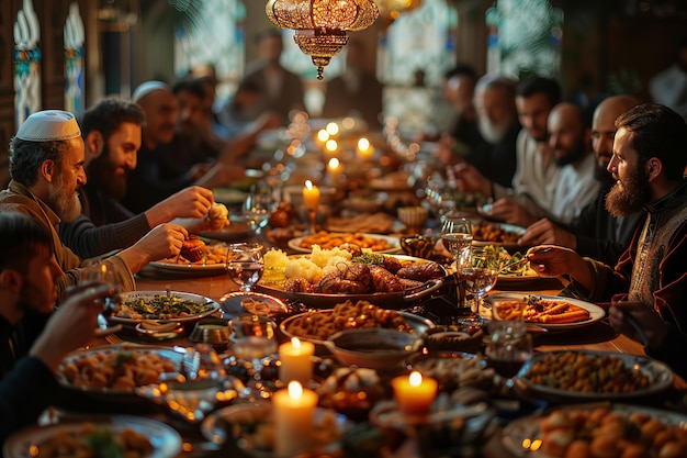 Foto gratuita gente celebrando el ramadán juntos