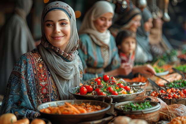 Foto gratuita gente celebrando el ramadán juntos