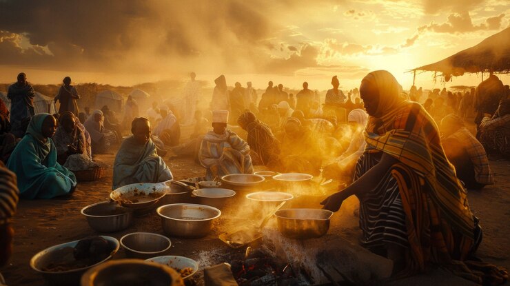 Foto gratuito gente diversa en los campamentos de refugiados