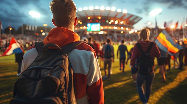 Foto gratuita la gente en el estadio de fútbol