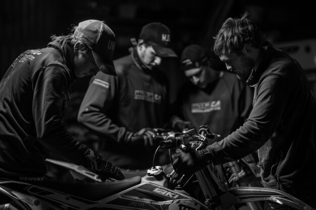 Gente montando bicicletas de tierra