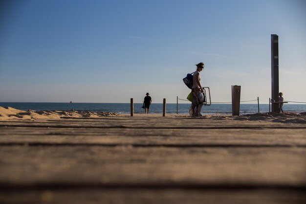 Gente en la playa