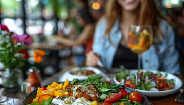 Gente que crea contenido de comida para cargar en Internet para los amantes de la comida