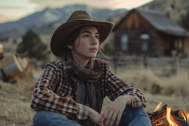 La gente se relaja en el campo