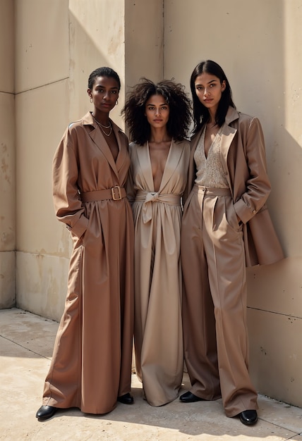 Gente con ropa de alta moda