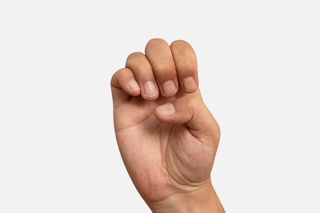 Gesto de la mano de lenguaje de señas