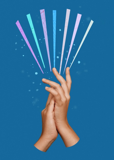 Gesto de la mano que expresa diferentes sentimientos.