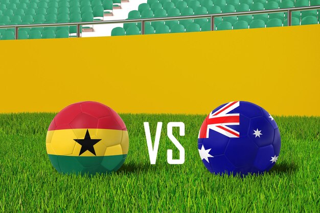 Ghana vs Australia en el estadio