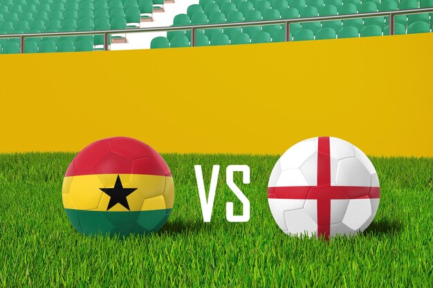 Ghana vs Inglaterra en el estadio