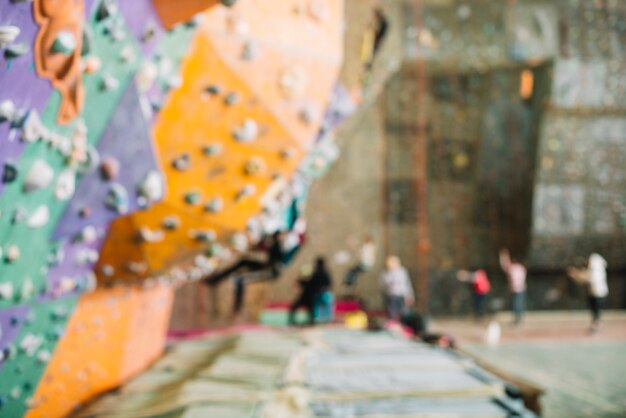 Gimnasio de escalada borrosa