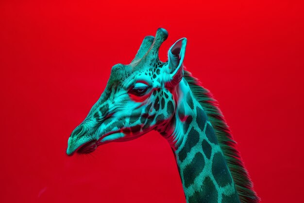 Girafas con luces de neón