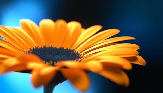 Foto gratuita girasol resplandeciente en un prado de flores silvestres belleza en la naturaleza generada por ia