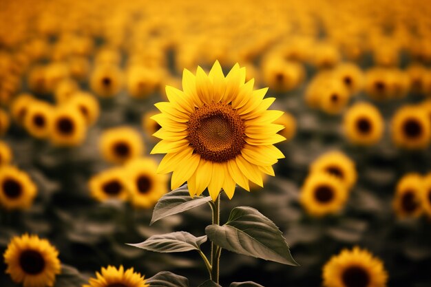 Girasoles generados por Ai