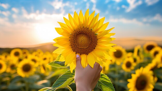 Girasoles generados por Ai