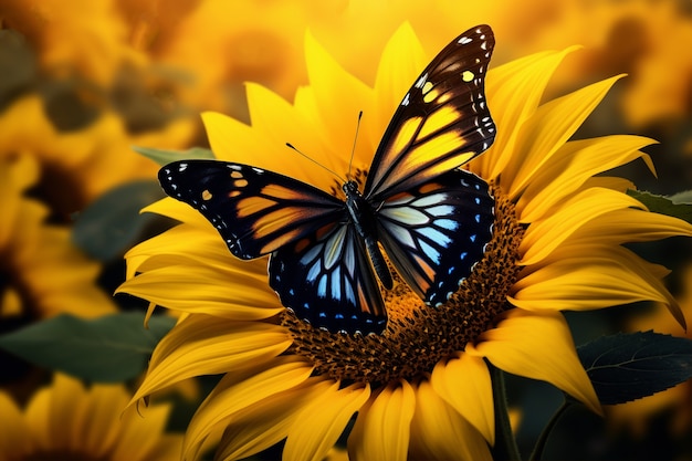 Girasoles generados por Ai