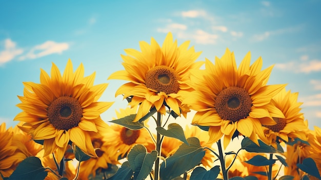 Girasoles generados por Ai